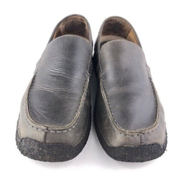 Acorn Gray Leather Moccasin Loafers 10 main image 4